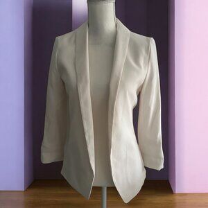 H&M Cream Long Sleeve Blazer Jacket Size 4